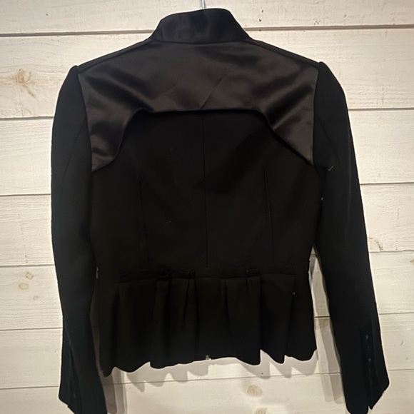 BCBG MaxAzria Peplum Jacket Black Satin-Trimmed Wool
Size Small - Picture 5 of 13